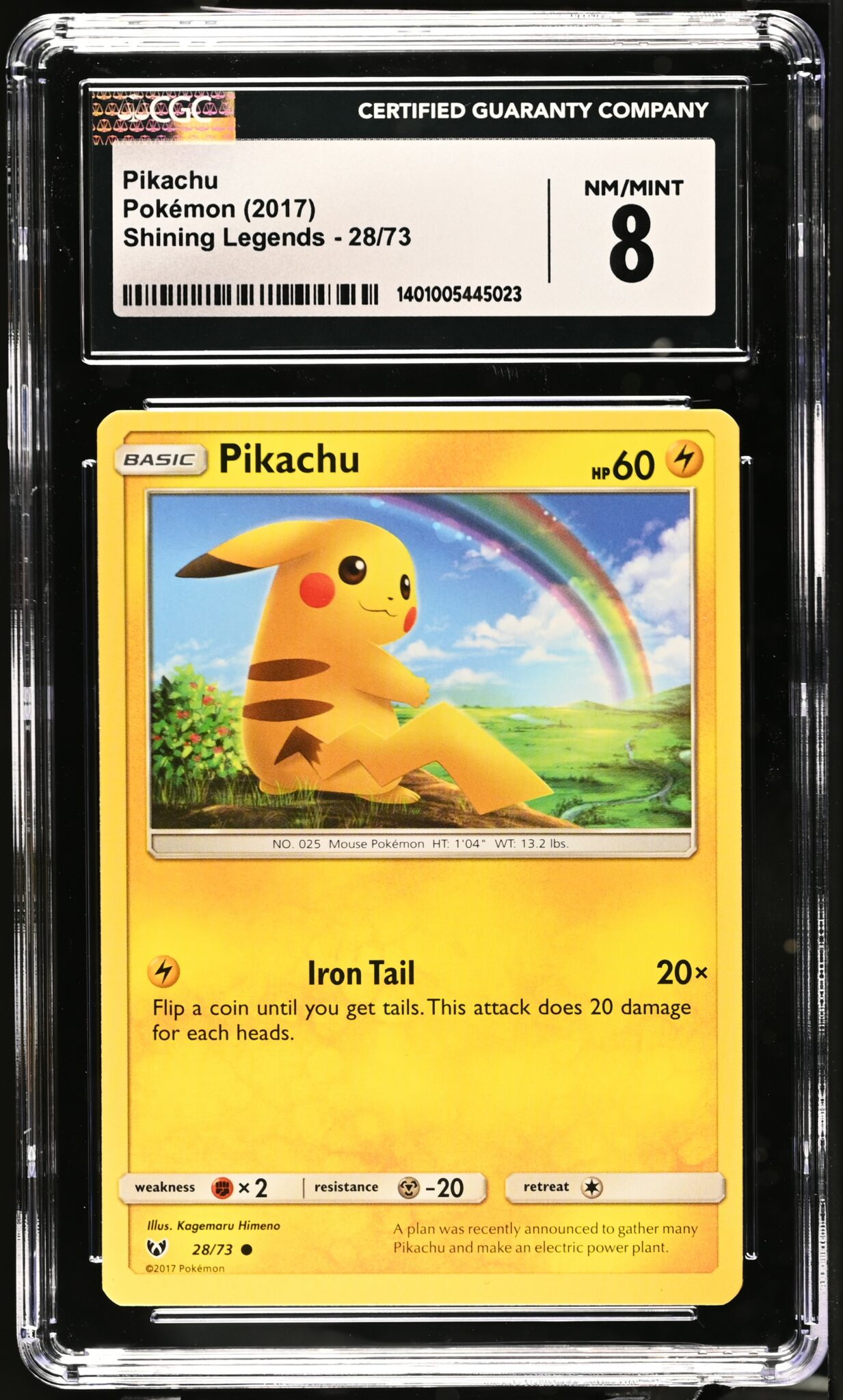2017 Pokémon Shining Legends English #28/73 CGC 8 - Image 1